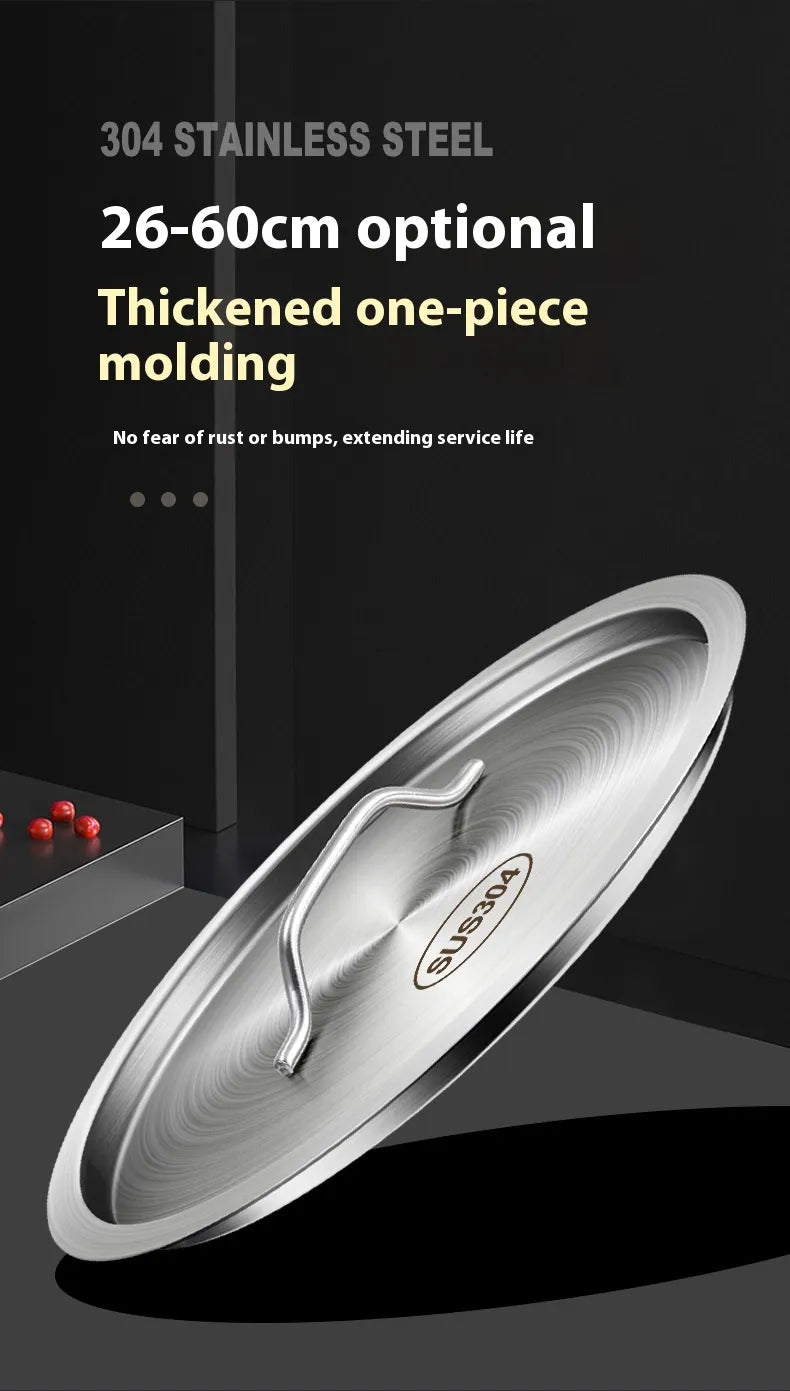 304 Stainless Steel Pan Lid handle detail